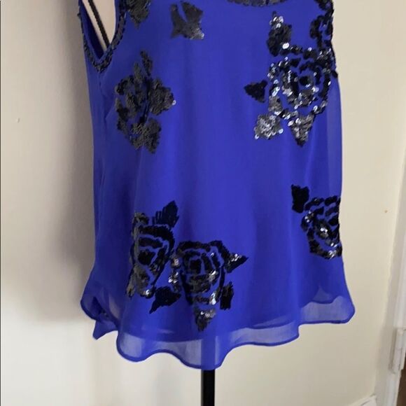 MM COUTURE by MISS ME Blue Sleeveless Tank Top S - Picture 4 of 16